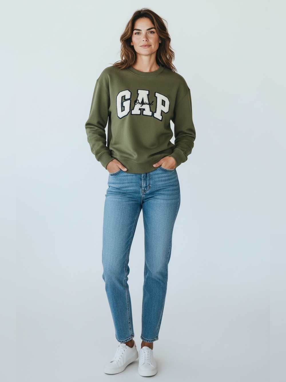 GAP Olive Green Crewneck Sweatshirt